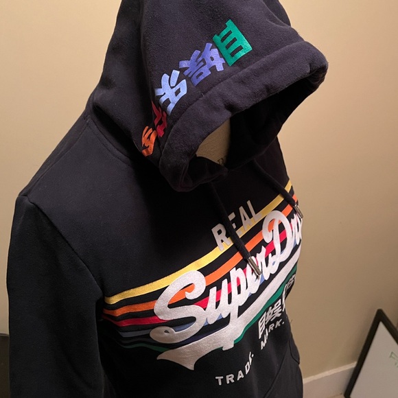 Superdry hoodie fitted style in black. Excellent condition. - Picture 8 of 11
